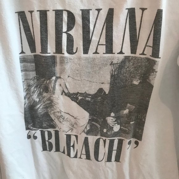 Nirvana Bleach Long Sleeve Tee Band T-Shirt - Picture 2 of 4